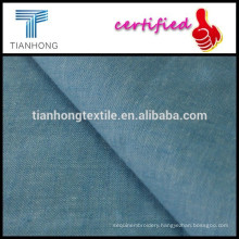 blue color yarn dyed 30% linen 70% cotton fabric for men's shirt